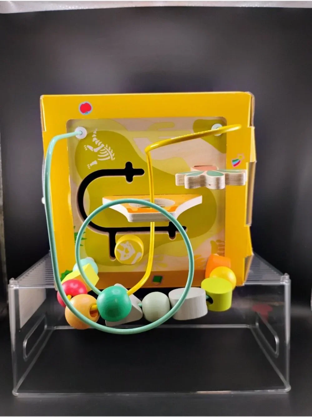Giggle Scape Toddler Activity Cube With Dino Bead Maze & Gears